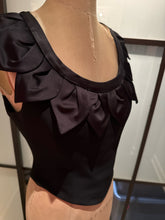 Load image into Gallery viewer, Moschino Black Bustier Leaf Collar Corset

