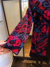 Load image into Gallery viewer, Versace Collection Size 42 Black &amp; Pink Wool &amp; Velvet Funnel Neck Coat
