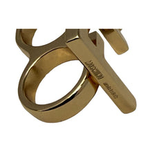 Load image into Gallery viewer, Moschino Gold Fashion Fash On Fash Off  Kunckle Rings Set of 3
