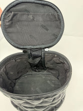 Load image into Gallery viewer, Moschino Black Leather Oval Quilted Heart Vanity Bag
