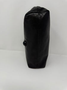 Moschino Black Leather Question Mark Clutch Bag Purse