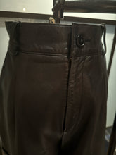 Load image into Gallery viewer, Ellie Mae Black Leather High Waisted Shorts
