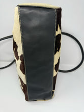 Load image into Gallery viewer, Moschino Cow Print Calf Hair Shoulder Bag Purse
