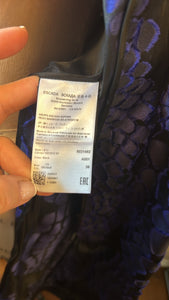 Escada Size 36 Blue & Black Evening Coat