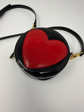 Load image into Gallery viewer, Moschino Black &amp; Red Heart Circle Crossbody Bag

