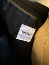 Load image into Gallery viewer, Moschino Black Wool Taffeta Ruffle Pea Coat
