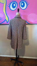 Load image into Gallery viewer, St. John Size 8 Pink &amp; Black Knit Boucle Coat
