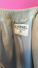 Load image into Gallery viewer, Chanel Size M Blue and White Boucle Wool Blazer
