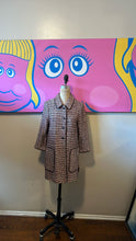 Load image into Gallery viewer, St. John Size 8 Pink &amp; Black Knit Boucle Coat
