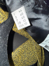 Load image into Gallery viewer, Moschino Size 10 Green Tweed Skirt Suit w/ Flowes
