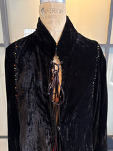 Load image into Gallery viewer, Bakesha Black Crushed Velvet Jacket
