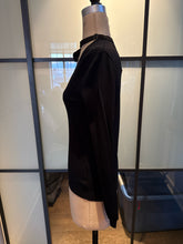Load image into Gallery viewer, Moschino Black Wool V-Neck Tuxedo Bow Knit Sweater
