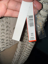 Load image into Gallery viewer, Alice &amp; Olivia Taupe Leather Peaded Biker Moto Jacket NWT

