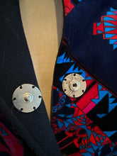 Load image into Gallery viewer, Versace Collection Size 42 Black &amp; Pink Wool &amp; Velvet Funnel Neck Coat
