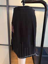 Load image into Gallery viewer, Moschino Cheap &amp; Chic Black Red Measurements Mini Skirt
