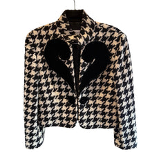 Load image into Gallery viewer, Moschino Cheap &amp; Chic  Black White Question Mark Wool &amp; Mohair Jacket
