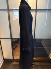 Load image into Gallery viewer, D&amp;G Dolce &amp; Gabbana Black Wool Crepe Coat Silver Snaps

