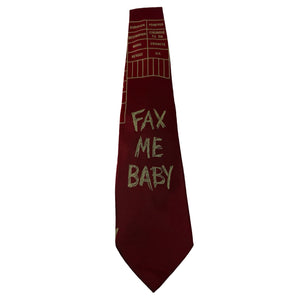 Moschino Burgundy Fax Me Baby Silk Neck Tie