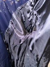 Load image into Gallery viewer, Diane von Furstenberg Size L Navy Blue Patent Leather Trenchcoat
