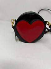 Load image into Gallery viewer, Moschino Black &amp; Red Heart Circle Crossbody Bag
