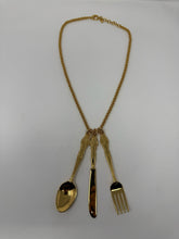 Load image into Gallery viewer, Moschino Knife Fork Spoon Utensils Pendent Necklace
