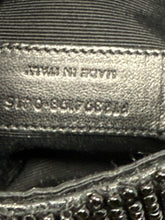 Load image into Gallery viewer, Saint Laurent Black &amp; Silver Beaded Star Fringe Bucket Evening Bag
