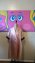 Load image into Gallery viewer, St. John Size P Pink &amp; Black Satin Short Sleeve Barbie Coat
