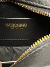 Load image into Gallery viewer, Moschino Leather Black Red SHOP Crossbody Bag Purse
