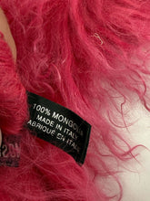 Load image into Gallery viewer, Moschino Fuschia Mongolian Lam Fur Wrap
