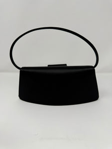 Christian Lacroix Black Silk Satin Evening Bag