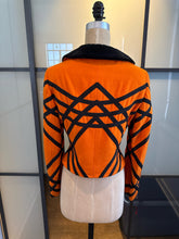 Load image into Gallery viewer, Moschino Cheap &amp; Chic Size 8 Orange &amp; Black Wool Jacket
