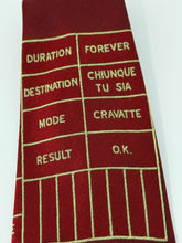 Load image into Gallery viewer, Moschino Burgundy Fax Me Baby Silk Neck Tie
