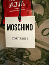 Load image into Gallery viewer, Moschino Size 2 Green &amp; Ivory Wool Knit Gathered Dress NWT
