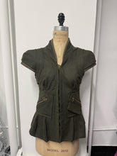 Load image into Gallery viewer, Nanette Lepore Size 4 Olive Green Wool Jacket
