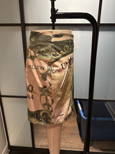 Load image into Gallery viewer, Moschino Green &amp; Ivory Leather Million Dollar Skirt
