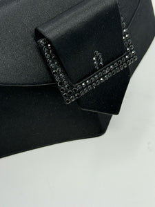Christian Lacroix Black Silk Satin Evening Bag