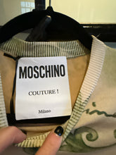 Load image into Gallery viewer, Moschino Size 2 Green &amp; Ivory Wool Knit Gathered Dress NWT
