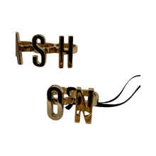 Load image into Gallery viewer, Moschino Gold Fashion Fash On Fash Off  Kunckle Rings Set of 3
