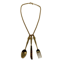 Load image into Gallery viewer, Moschino Knife Fork Spoon Utensils Pendent Necklace
