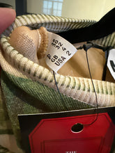 Load image into Gallery viewer, Moschino Size 2 Green &amp; Ivory Wool Knit Gathered Dress NWT

