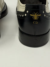 Load image into Gallery viewer, Christian Dior Black &amp; White Leather Wing Tip Spectator Loafers
