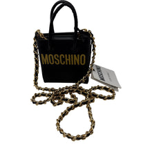 Load image into Gallery viewer, Moschino Black Leather Mini Bag Necklace
