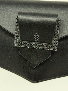 Christian Lacroix Black Silk Satin Evening Bag