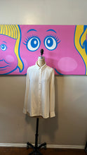 Load image into Gallery viewer, St. John Size 8 Ivory Silk Blend Long Sleeve Blouse
