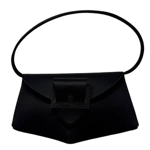 Christian Lacroix Black Silk Satin Evening Bag