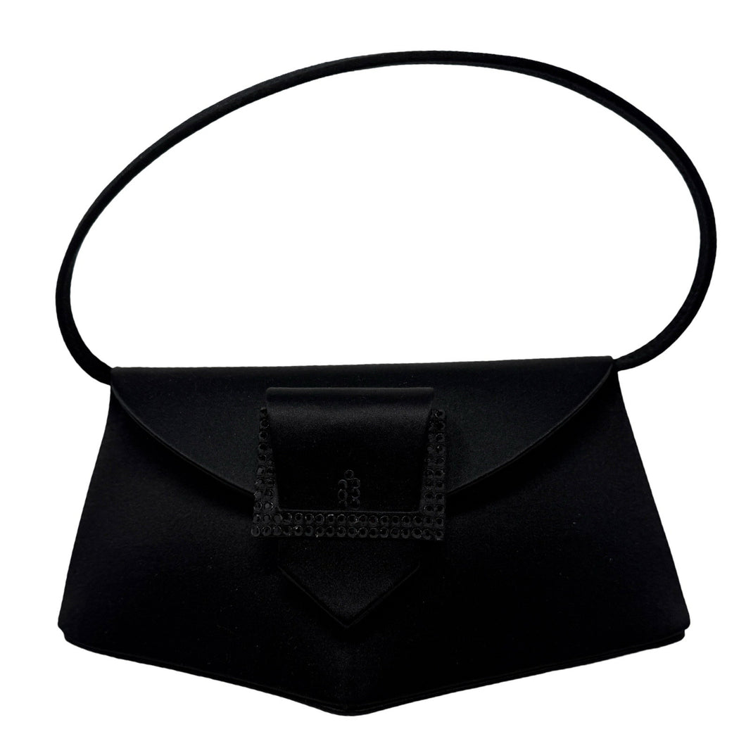 Christian Lacroix Black Silk Satin Evening Bag