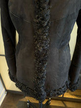 Load image into Gallery viewer, Express Black Size XS Shearling Fur Coat
