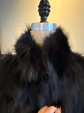 Load image into Gallery viewer, Adrienne Landau Size S Black &amp; White Fox Rabbit Lamb Fur Vest
