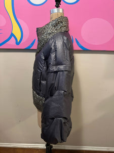 Karl Lagerfeld Size 38 Gray Puffer Jacket