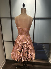 Load image into Gallery viewer, Moschino Size 6 Peach Strapless Funny Face Dress

